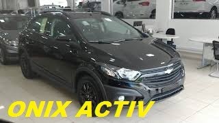 Detalhes novo Chevrolet Onix activ 2019 preto ouro negro [upl. by Galanti]