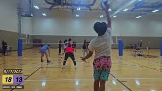 coed vb league  desert breeze week 2 game 1  HOT SHOTZ  91724 [upl. by Lavery698]