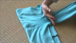 Fold long sleeved tshirts using The KonMari Method [upl. by Marteena]