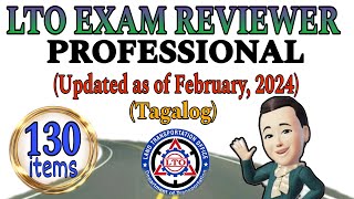 LTO EXAM REVIEWER 2024 FOR PROFESSIONAL DRIVERS LICENSE UPDATED AS OF FEBRUARY 2024 TAGALOG [upl. by Ayama]