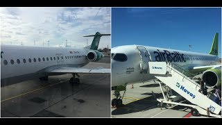 Trip report Carpatair amp airBaltic Business Class Fokker 100 amp CS300 OSLRIXCDG BT152 amp BT693 [upl. by Annawal867]