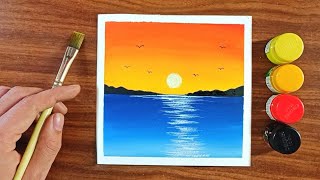 Poster colour painting for beginners  Poster colour painting ideas [upl. by Pellet]