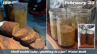 Shelf Stable Cake in a Jar  Water bath canning Date and Nut Pudding  Off Grid Australia 199 [upl. by Yesdnil]