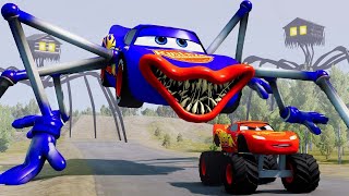 Live Epic Escape From Lightning McQueen Eater Monsters in BeamNGDrive Insane Crashes amp Stunts [upl. by Alyson]