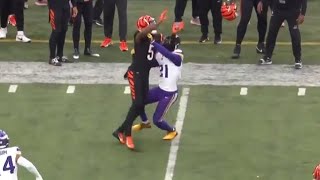 Akayleb Evans CONTROVERSIAL NO CALL Pass Interference on Tee Higgins 😳 [upl. by Sesom]