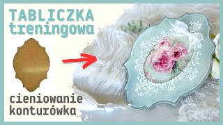 Treningowa tabliczka decoupage z efektem frezu bocznego No 989 [upl. by Ahsiyt]