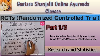 RCTs  Randomized Controlled Trial  Different type of Trail  Research  Geetaru Shanjalii Part 13 [upl. by Tyree]