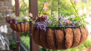 DIY Coconut Planting Pot  How to make a coconut planter [upl. by Rainie]