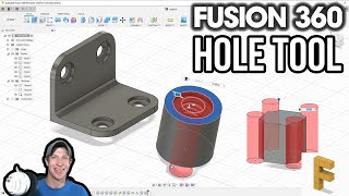 Autodesk Fusion 360 HOLE TOOL Tutorial [upl. by Nager]