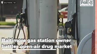 Baltimore gas station owner battles openair drug market says city response lackluster [upl. by Myers]