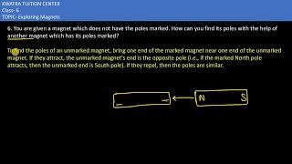 6 You are given a magnet which does not have the poles marked How can you find its poles with [upl. by Freeland]