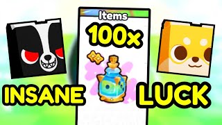 I Used 100 INSTANT LUCK POTIONS 3 In PETS GO And GOT THIS [upl. by Nitaj]