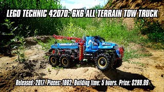 LEGO Technic 42070 6x6 All Terrain Tow Truck Indepth Review amp Speed Build 4K [upl. by Eimmit]