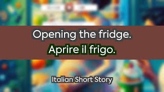 Italian short story  Opening the fridge  A2 Elementary [upl. by Atsejam340]