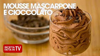 MOUSSE CIOCCOLATO E MASCARPONE di Benedetta Rossi  Ricetta TV Fatto in Casa per Voi [upl. by Jopa]