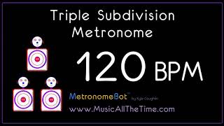 Triple subdivision metronome at 120 BPM MetronomeBot [upl. by Seow73]