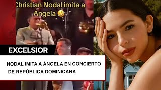 Christian Nodal imita a Ángela Aguilar en concierto aseguran se ve muy feliz [upl. by Eitsyrhc97]