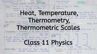 Heat  Temperature  Thermometric Scales  Chapter 10  Thermal Properties of matter  Class 11 phy [upl. by Archibald]