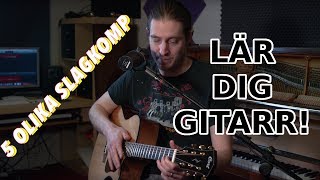 5 ENKLA SLAGKOMP PÅ GITARR [upl. by Annayar]