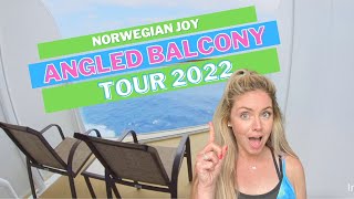 Norwegian Joy Angled Balcony Room Tour [upl. by Jake]