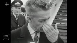 Herbert von Karajan interviewed about his tour in Hamburg 1964 [upl. by Dlarrej]