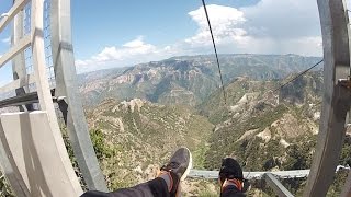 Tirolesa mas larga del mundo Zip Rider Barrancas del Cobre [upl. by Irahk]