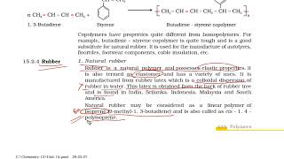 NCERT\CBSE class 12 chemistry chapter 15 Polymers part 8 co polymerisation [upl. by Jolynn]