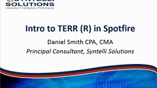 TIBCO Spotfire Best Practices Intro to TERR   Part 1 [upl. by Capello]