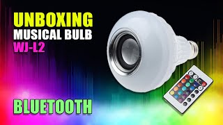 UNBOXING LAMPADA WJL2 RGB  SOM BLUETOOTH [upl. by Aihsyt860]