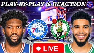 Philadelphia Sixers vs Boston Celtics Live PlayByPlay amp Reaction [upl. by Ilrebma]