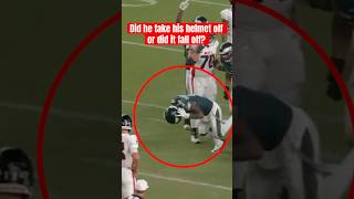 Did CJ GardnerJohnson take his helmet off or did it fall off nflnews nfl football flyeaglesfly [upl. by Wolbrom]