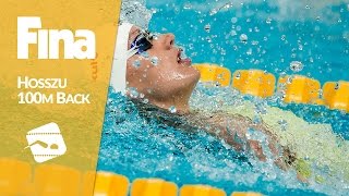 Photo finish for the second place in 100m Backstroke  Hosszu wins 1 Paris [upl. by Nerrag]