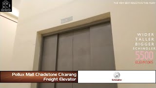 EPIC BIGGER Schindler 5500 Freight Elevator at Pollux Mall Chadstone Cikarang [upl. by Dranoc]