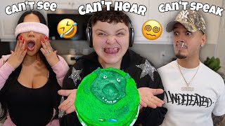 BLIND DEAF MUTE BAKING CHALLENGE W KAED😭🤣 [upl. by Ohcirej720]