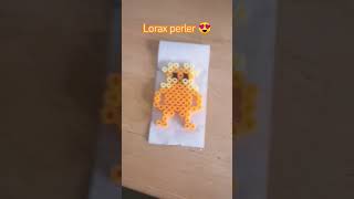 Lorax perler perlerbeads lorax shorts letitgrow [upl. by Zebulen733]