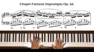 Chopin Fantaisie Impromptu Op 66 Piano Tutorial Part 1 [upl. by Ramedlab]