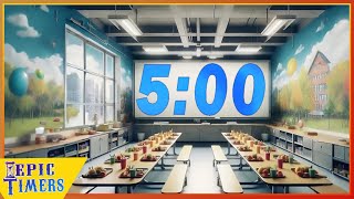 5 Minute Fun School Cafeteria timer with music [upl. by Ennazus696]