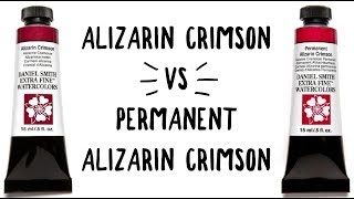 Daniel Smith Color Showdown S2E9 Alizarin Crimson vs Permanent Alizarin Crimson [upl. by Adnak851]