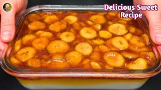 Sweet Recipe  صِرف تین چیزوں سے بہت ہی کمال کا میٹھا بنائیں  Tasty Banana Caramel Delight Recipe [upl. by Borlase984]