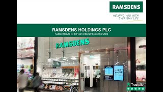 RAMSDENS HOLDINGS PLC  Audited Results for the year ended 30 September 2023 [upl. by Natalina185]