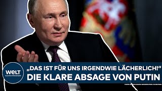 UKRAINEKRIEG quotDas ist für uns irgendwie lächerlichquot Die klare Absage von Wladimir Putin [upl. by Eidoow]