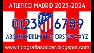 Tipografía Atlético Madrid 2324 FREE DOWNLOAD [upl. by Lehsreh]