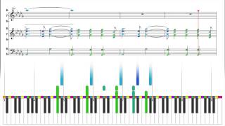 Styx  Come Sail Away  Color Wheel Electronic Sheet Music Reading Animation  Piano Keyboard [upl. by Papagena]