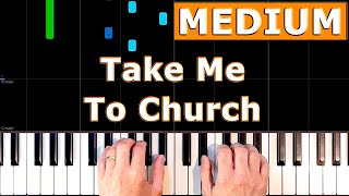 Hozier  Take Me To Church  MEDIUM Piano Tutorial  Sheet Music [upl. by Alled]