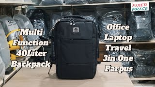 Multi Function 40 Liter Office Laptop Travel 3in One Parpus Backpack [upl. by Einitsed]