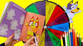 Wheel Decides What BLUEY Activity I Do  Coloring Fun for Kids [upl. by Ferretti]