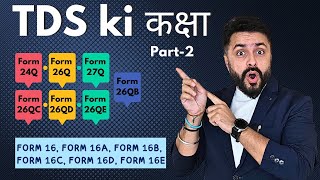 TDS Forms Explained  Form 24Q 26Q 26QB 16 26AS amp More  TDS Certificates amp Due DatesPart 2 [upl. by Kerby]