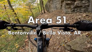 Area 51  Wonderland Mountain Bike Trails in Bentonville  Bella Vista AR [upl. by Mckenna]