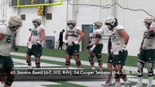 Michigan State Spring Football Practice  Offensive Line Defensive Backs and more [upl. by Neal]