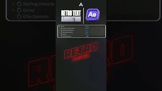 Retro Text Animation with Echo Effect in After Effects  Quick Motion Design Tutorial [upl. by Cockburn615]